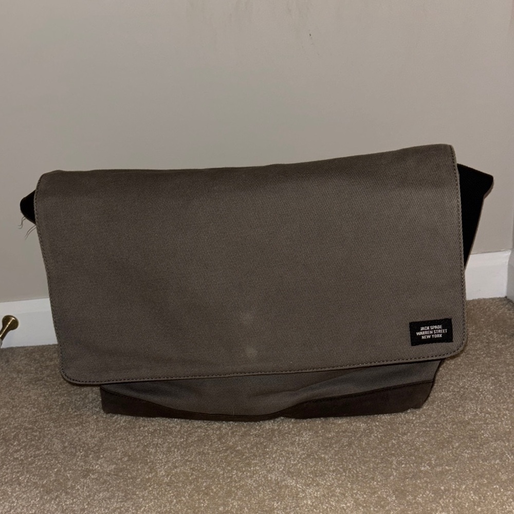 Jack Spade Brown Canvas Messenger Bag